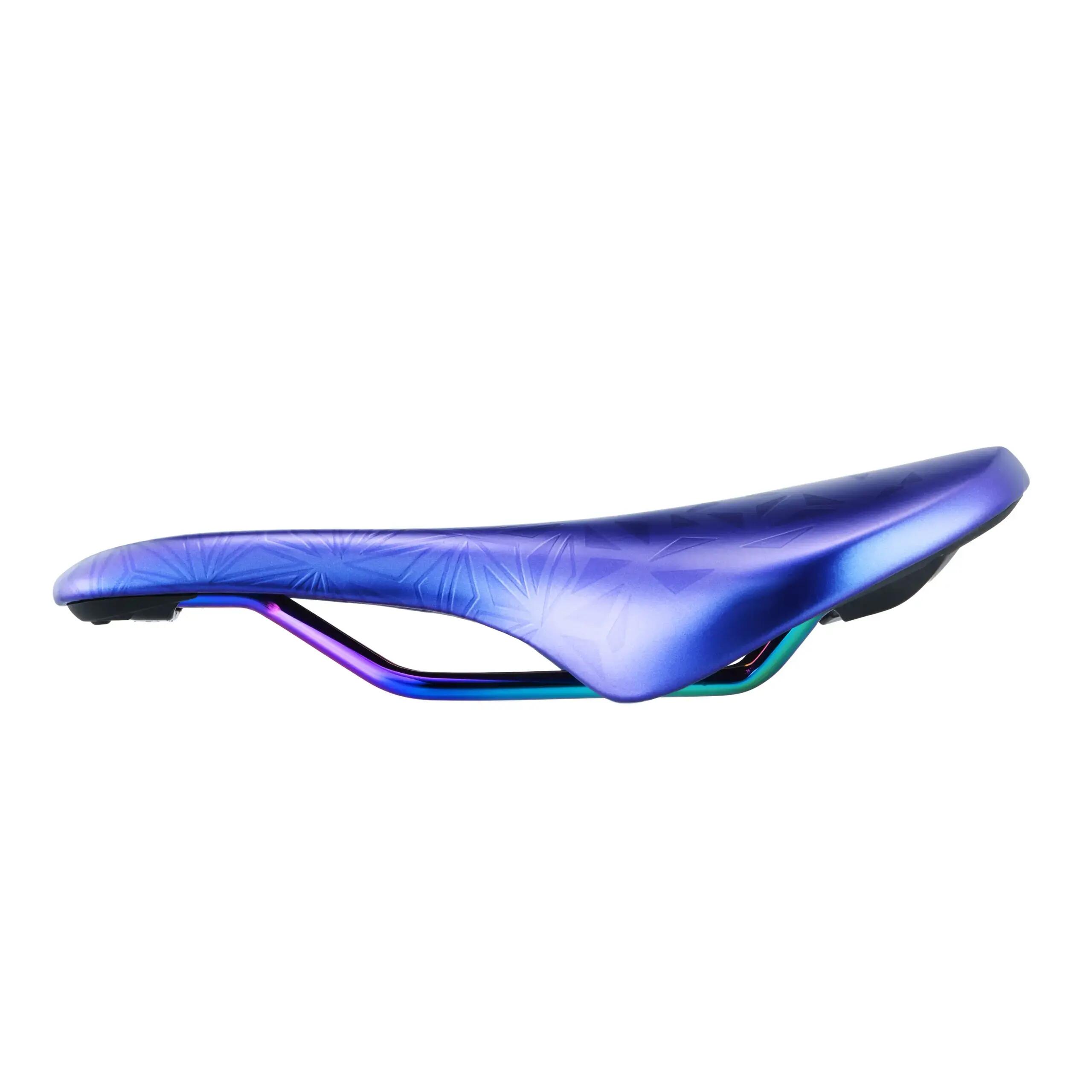 Supacaz Ignite-Carbon Injected Base-Ti Rails-Oil Slick | Purple |-143mm 3/5