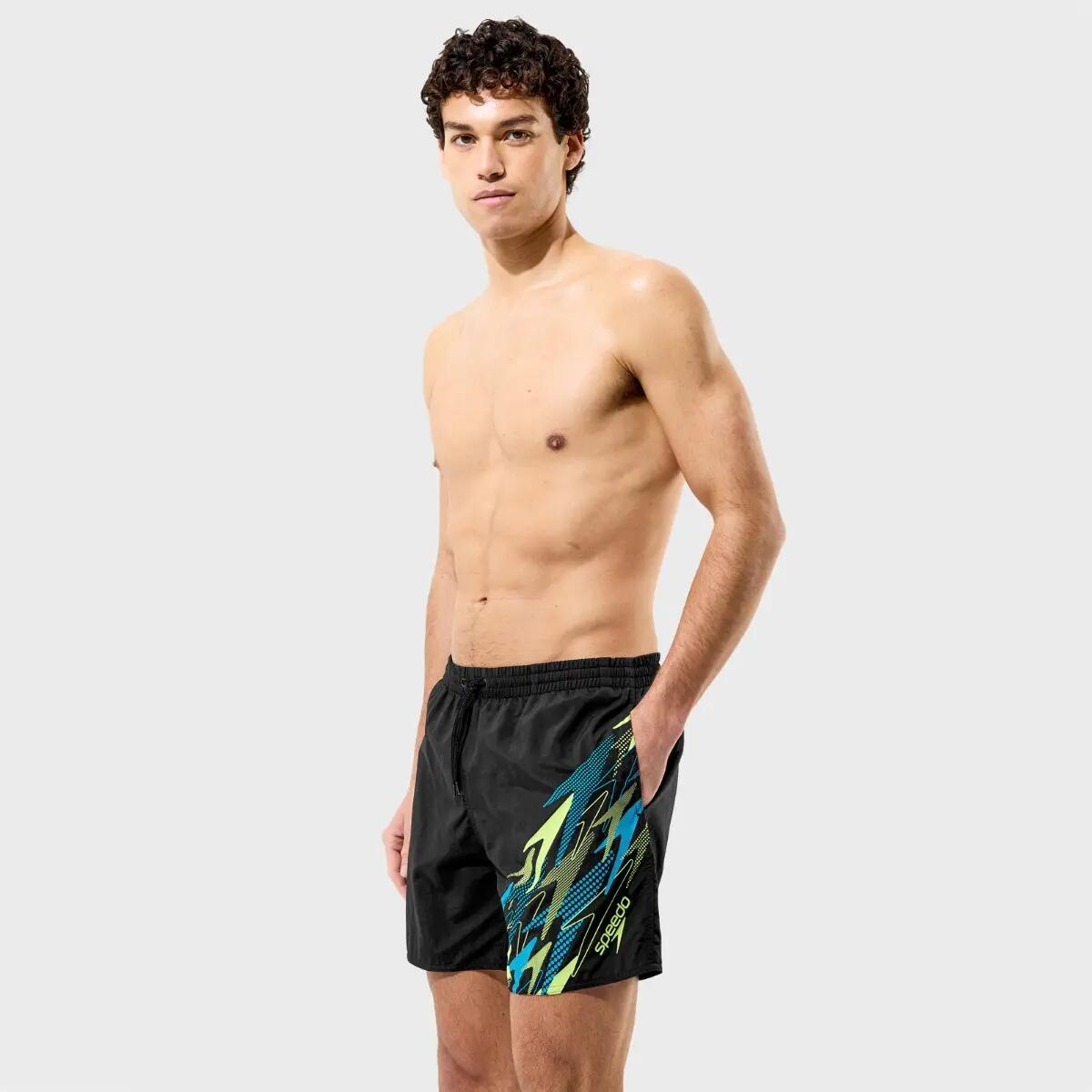 Heren Essential 16" Zwemshort Medley Logo Zwart II 2/7