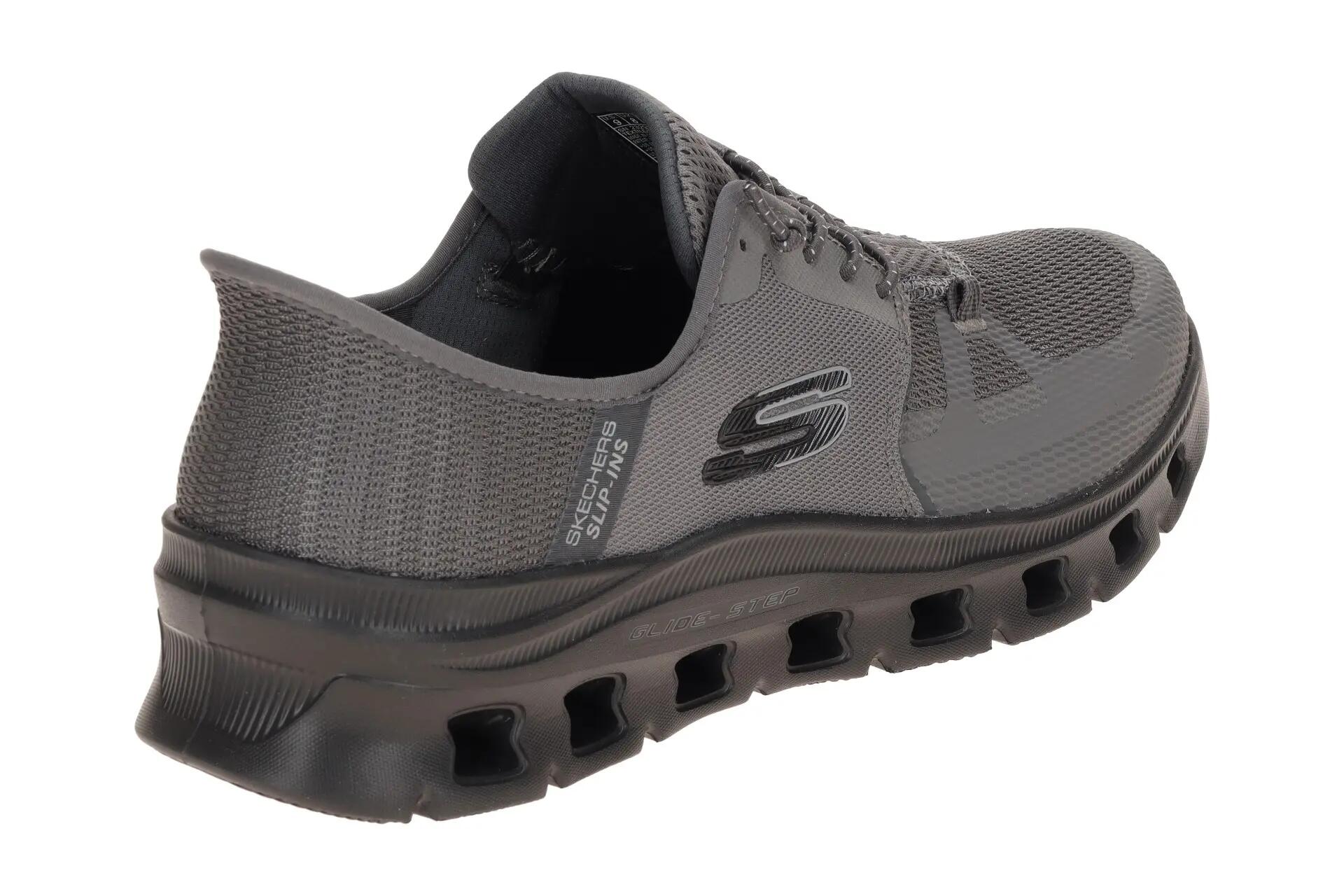 Skechers Glide Step Schuhe grau schwarz Herren SLIP-INS 232930 4/7