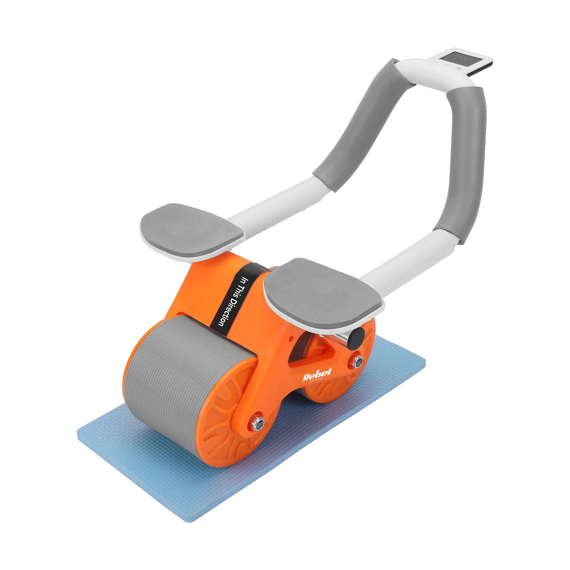 Kółko Roller AB Wheel AB-3 do ćwiczeń mięśni brzucha timer mata Rebel 4/7