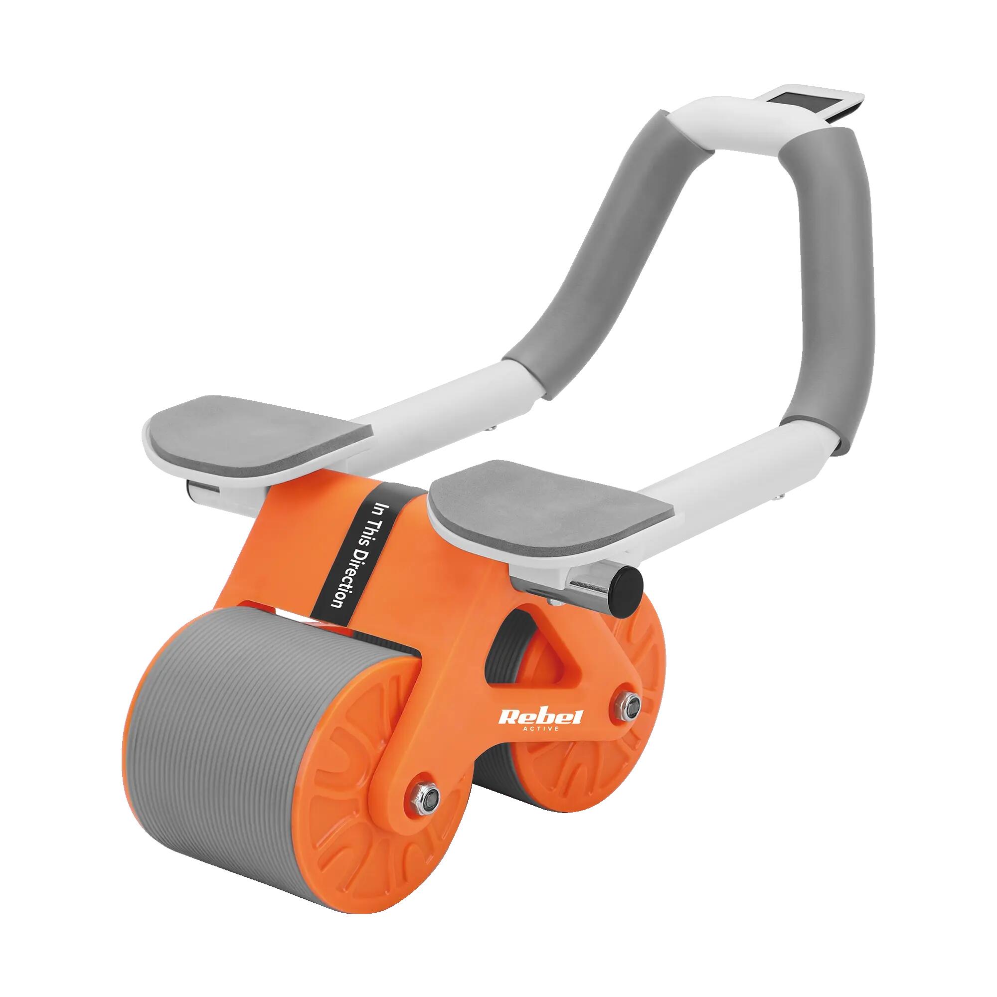 Kółko Roller AB Wheel AB-3 do ćwiczeń mięśni brzucha timer mata Rebel 3/7