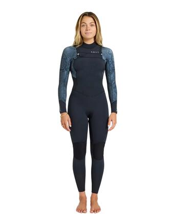 Combinaison de surf zip poitrine 3/2 SWELL NATURAL Noir Femme