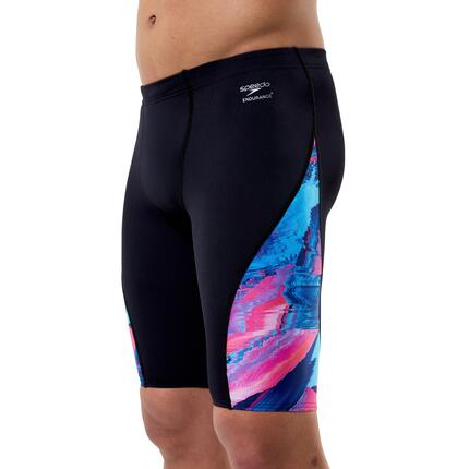 Jammer Speedo Spliced Printed Brushy Glitch Noir