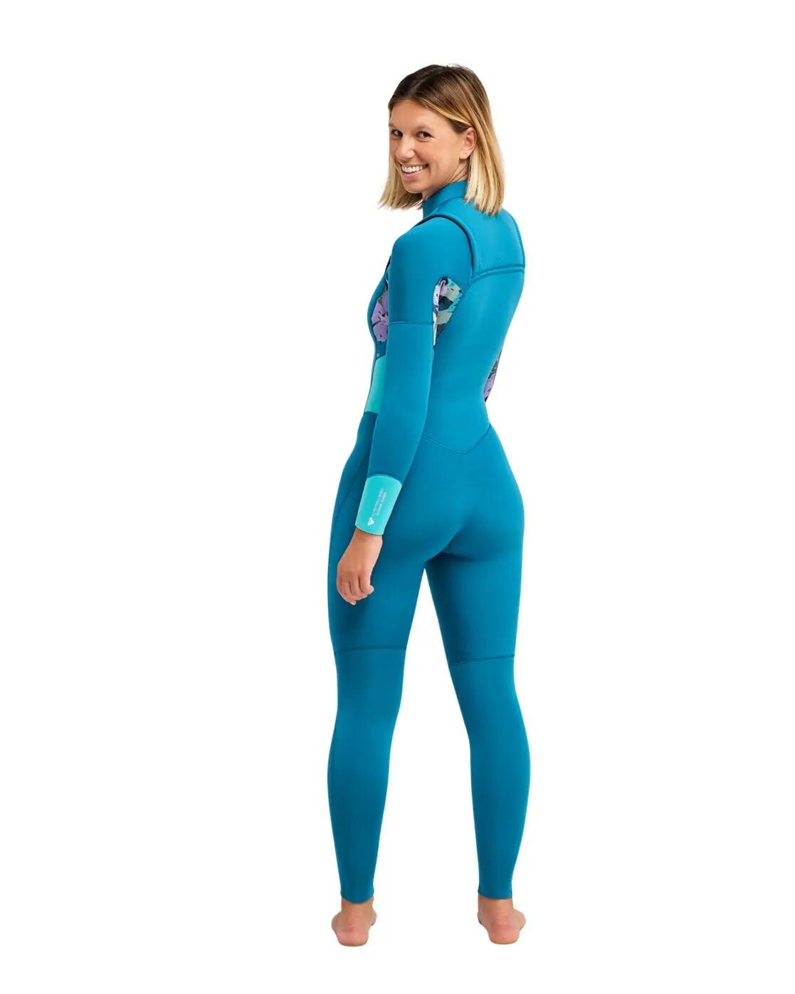 Chest-Zip-Neoprenanzug 5/4 SWELL NATURAL Lila Dames 2/4