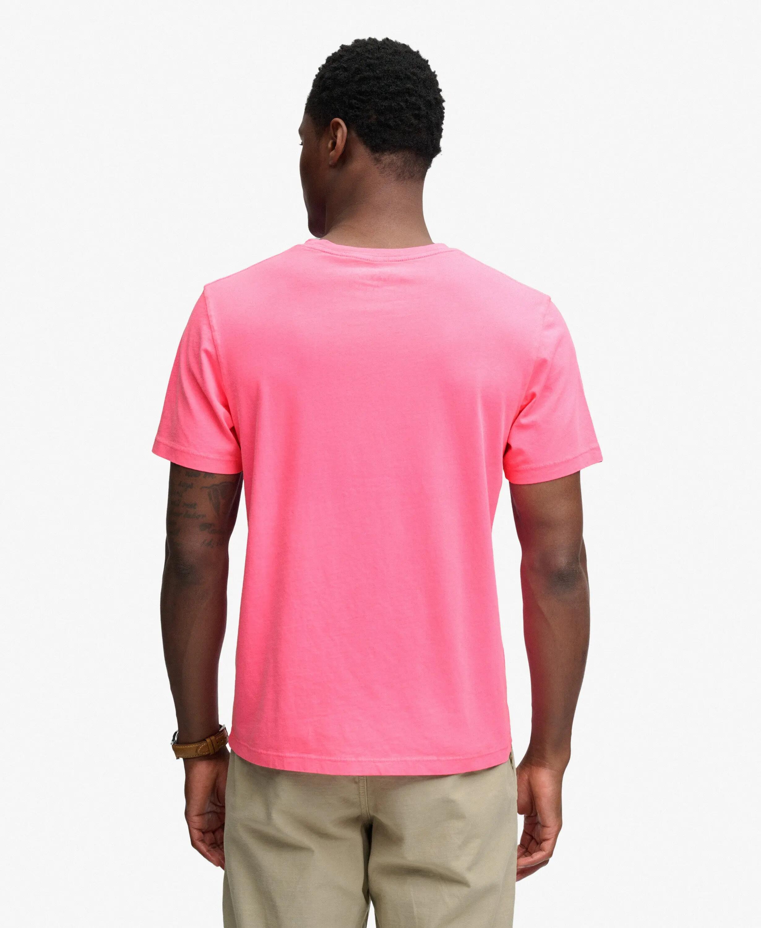 Superdry T-shirt Classic Essential Neon en coton bio – PUNCH PINK 5/5