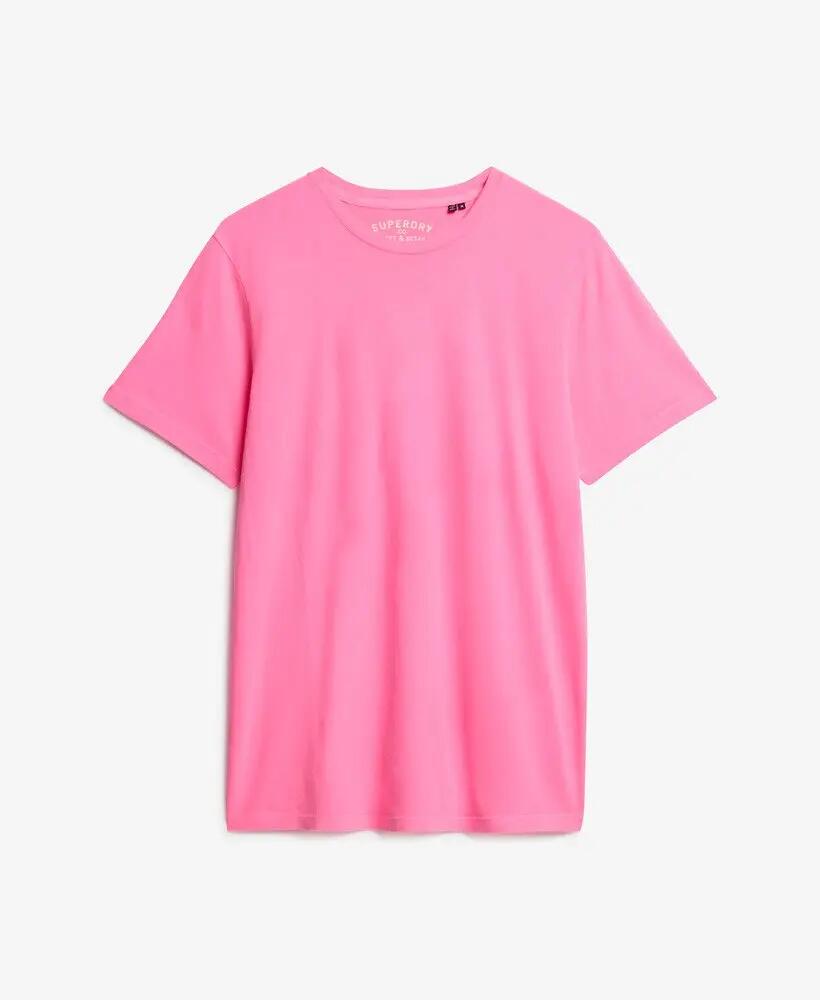 superdry T-shirt Classic Essential in cotone leggero – Washed Dry Fluro Pink 6/6
