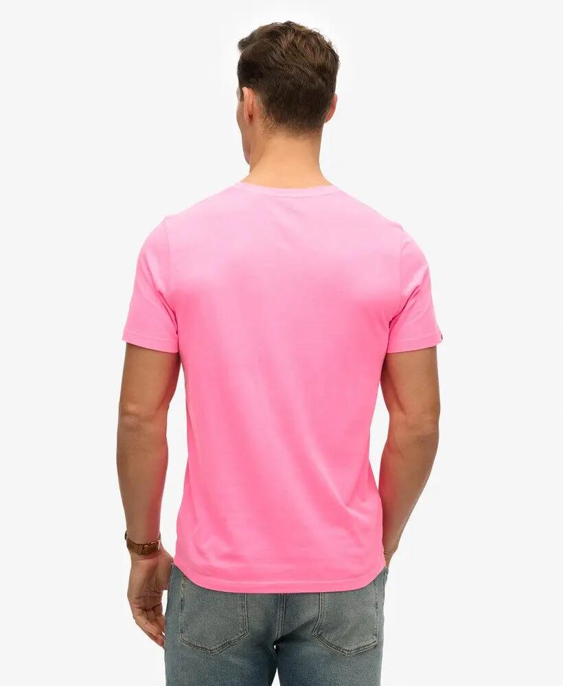 superdry T-shirt Classic Essential in cotone leggero – Washed Dry Fluro Pink 4/6