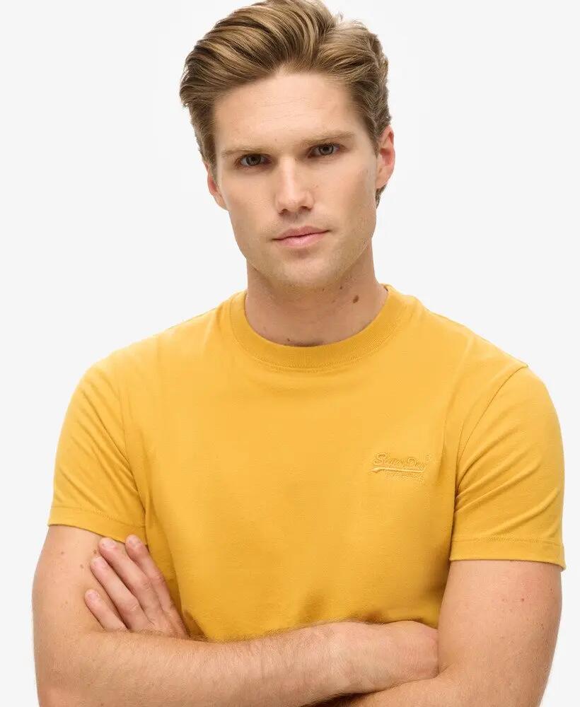 superdry T-shirt Essential Logo en coton bio – coupe slim – Winter Gold 3/6