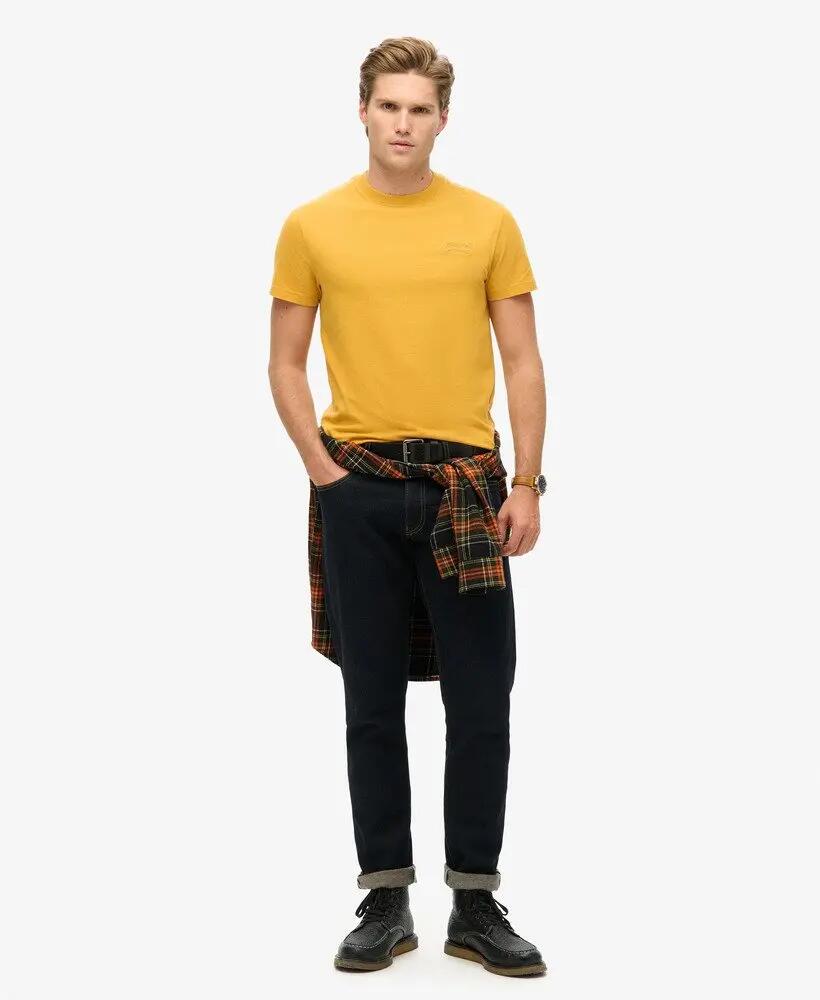 superdry T-shirt Essential Logo en coton bio – coupe slim – Winter Gold 2/6