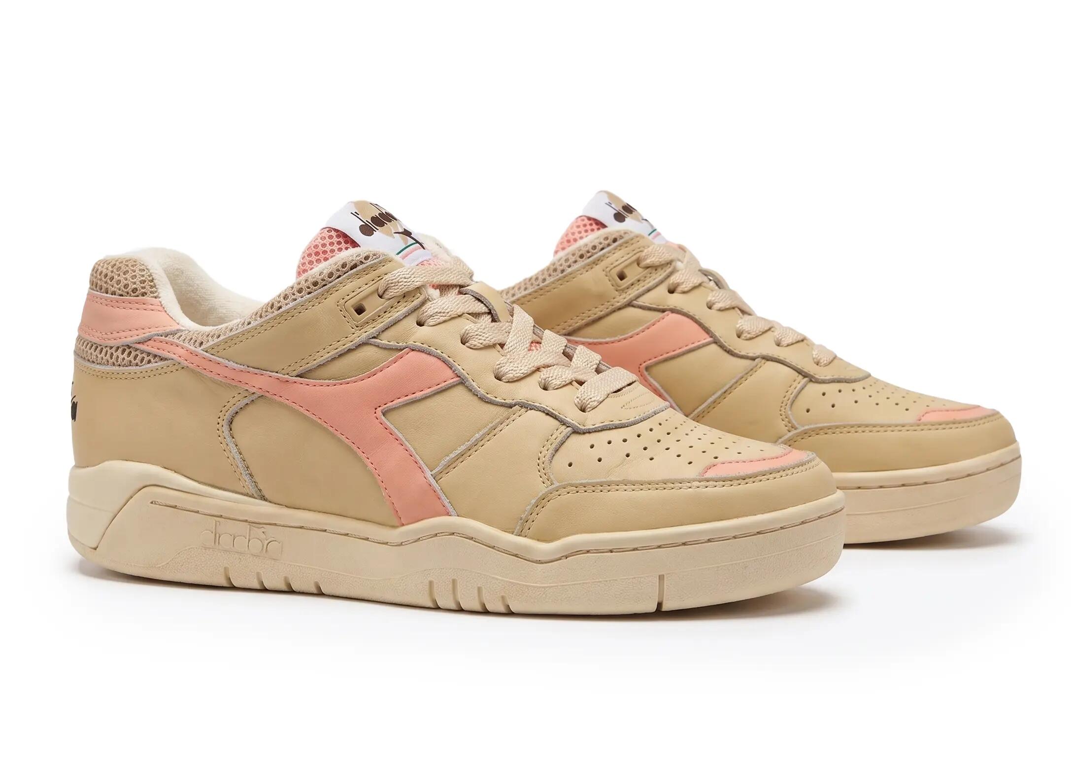 Dames Diadora B.560 Used Terry Leren Sneakers - Vintage Klassiek 2/5
