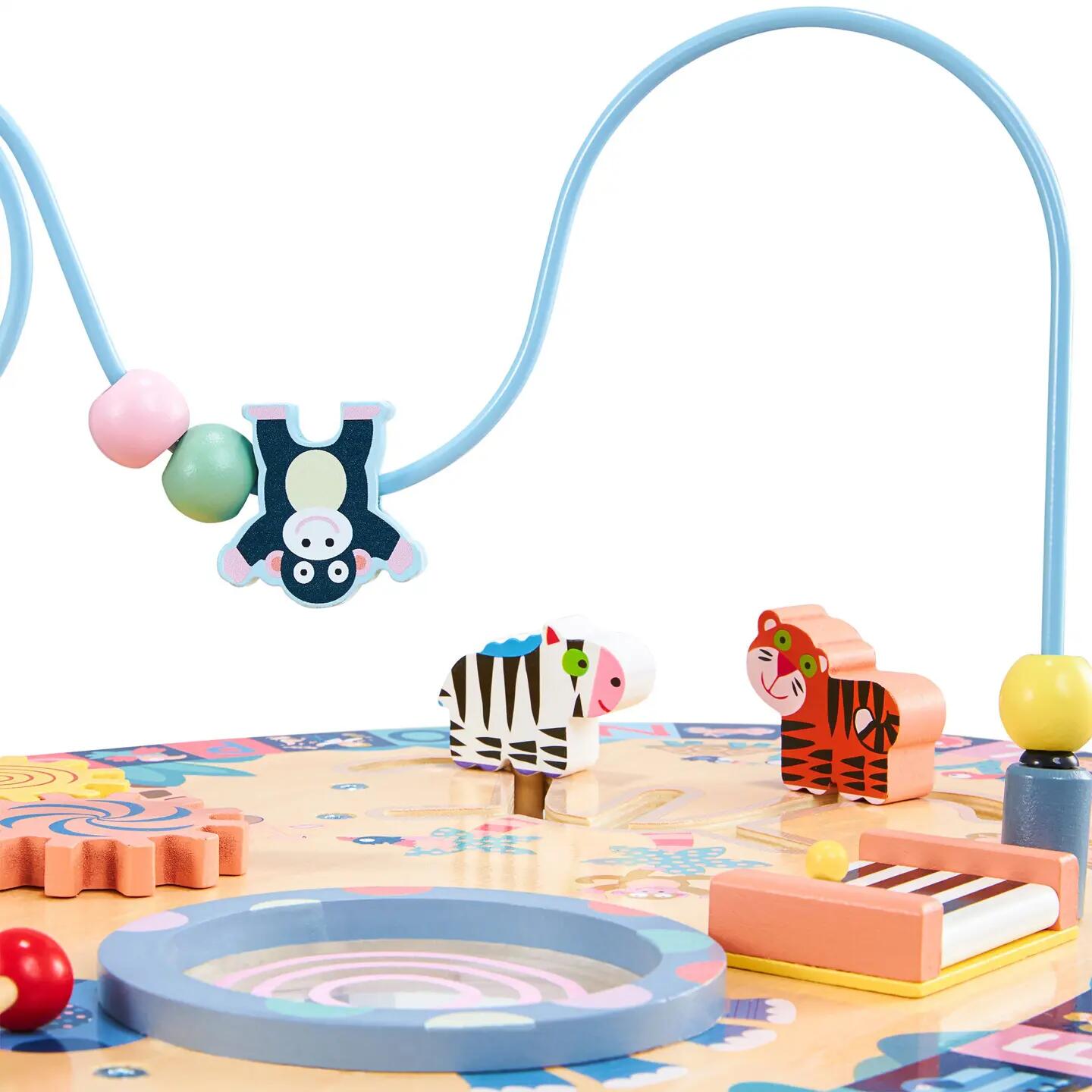 Educatieve muzikale speeltafel baby 7-in-1 met xylofoon en trommel van hout 9/11