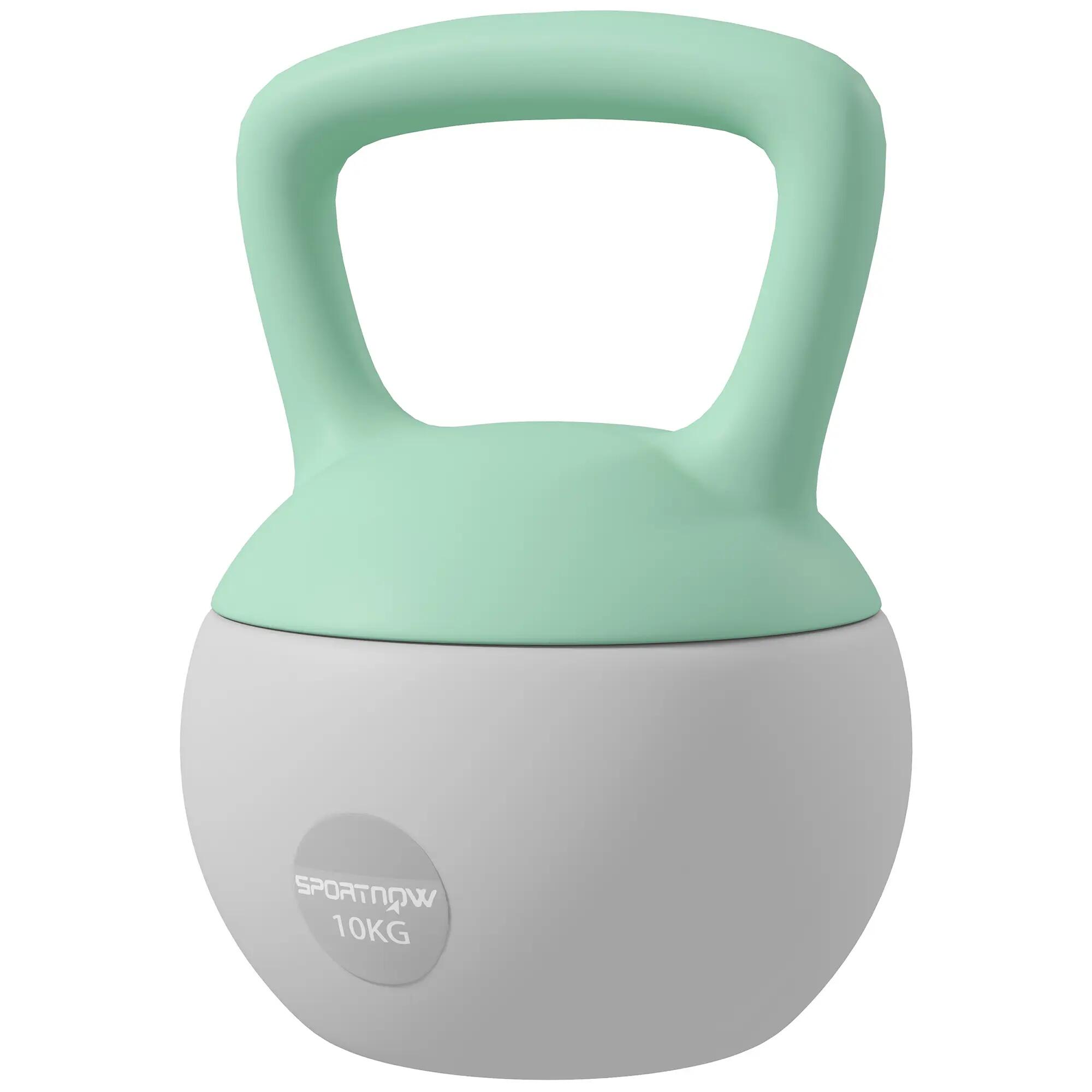 Kettlebell de 10 kg, lestée de sable, avec poignée métallique antidérapante pour 2/9