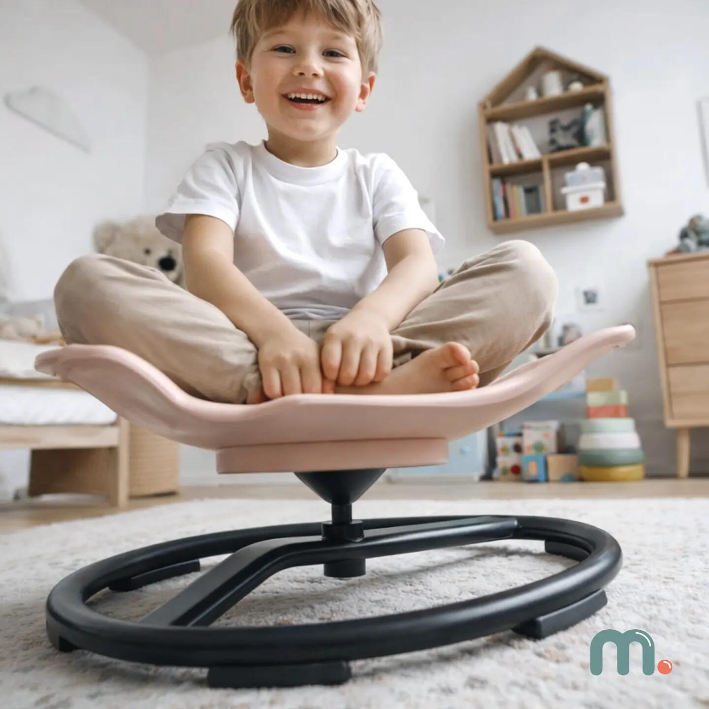 Mini karuzela dla dzieci, obrotowe siedzisko sensoryczne, od 3 lat, do 80 kg 5/13