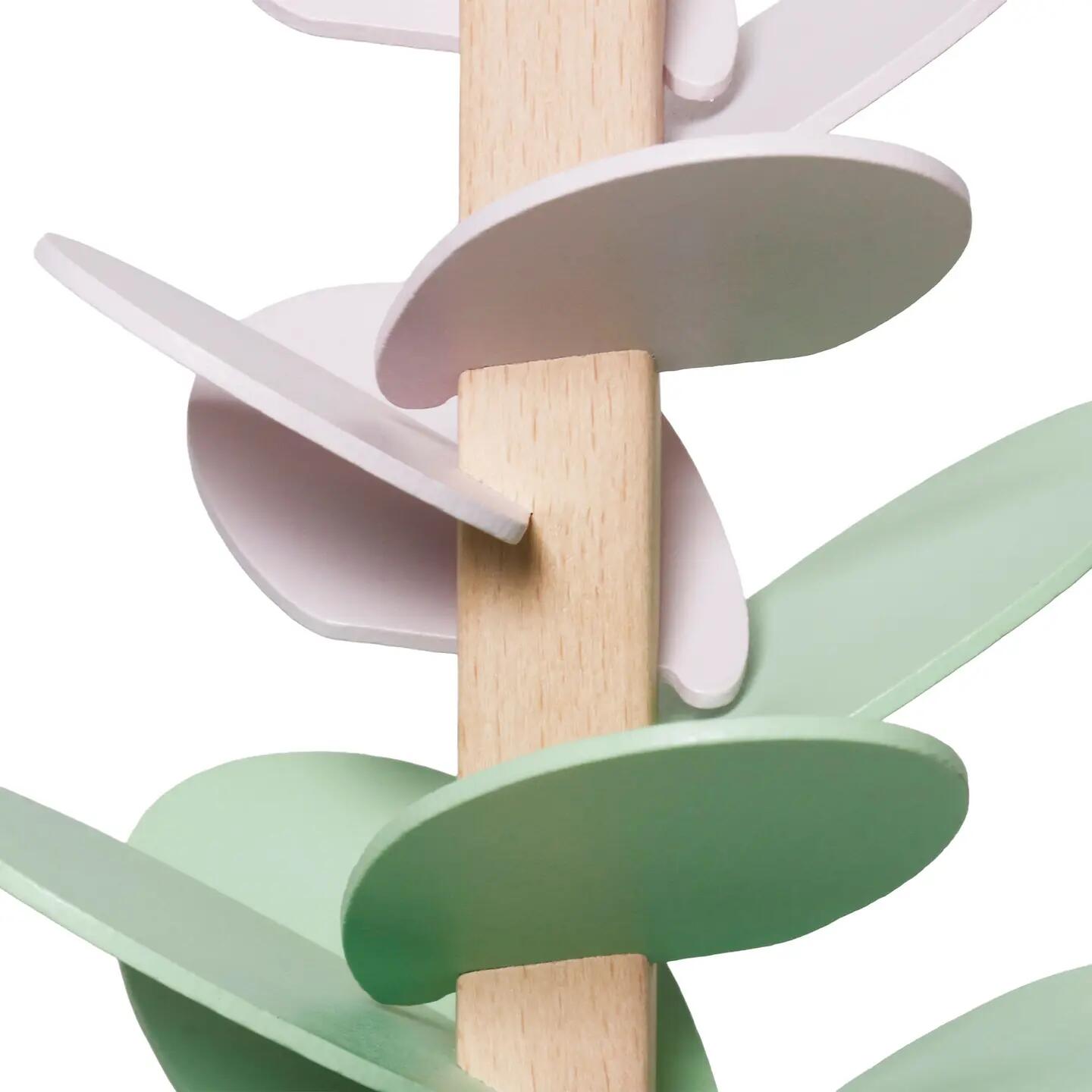Drewniany kulodrom dla dzieci, drzewko dźwiękowe z 8 kulkami i 15 liśćmi 11/13