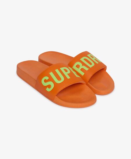 superdry Claquettes Pool avec bride rembourrée et semelle moulée – Orange Sorbet