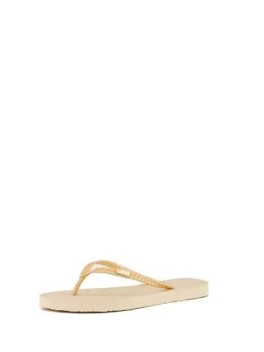 Slippers - casual - vrouw - seaside twist - voetbed - wit 2/4