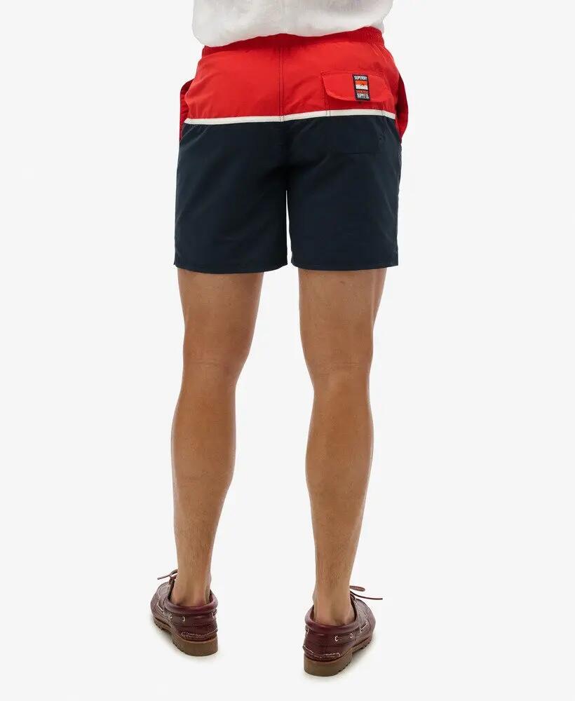 superdry Short de bain Nautical Logo 17 en polyester recyclé – TRICOLORE NAVY 6/7