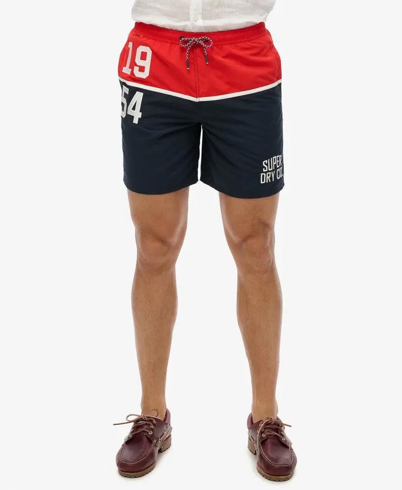 superdry Short de bain Nautical Logo 17 en polyester recyclé – TRICOLORE NAVY 5/7