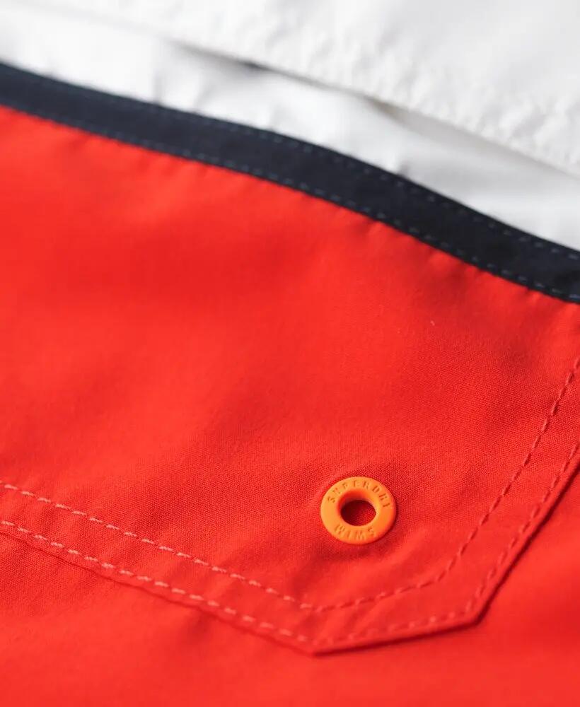 superdry Short de Bain Nautical Logo 17 en Polyester Recyclé – TRICOLORE RED 7/7