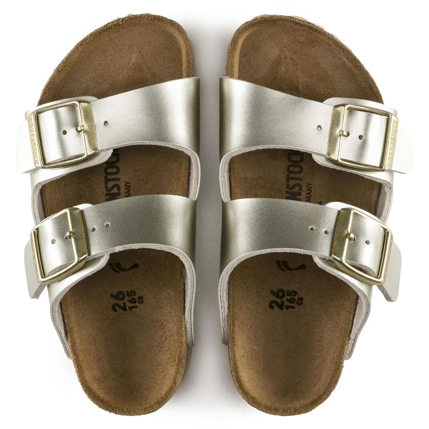 Dziecięce sandały Birkenstock Arizona Birko-Flor beżowe wąskie 1014841 5/6