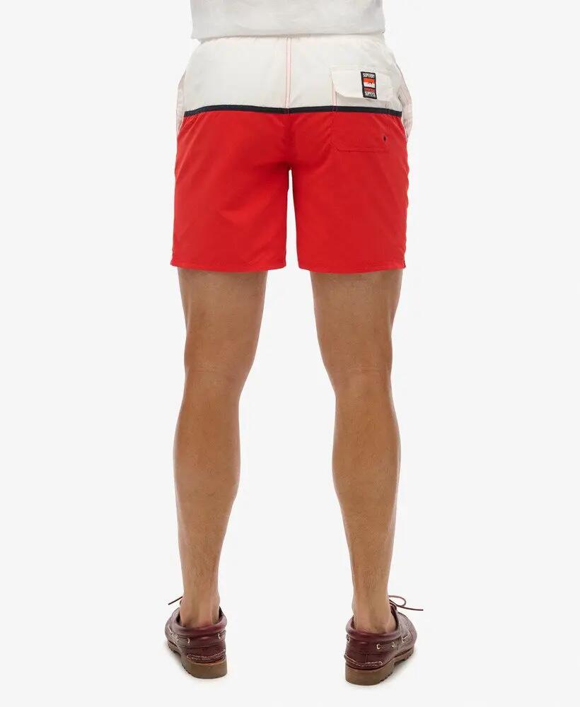 superdry Short de Bain Nautical Logo 17 en Polyester Recyclé – TRICOLORE RED 5/7