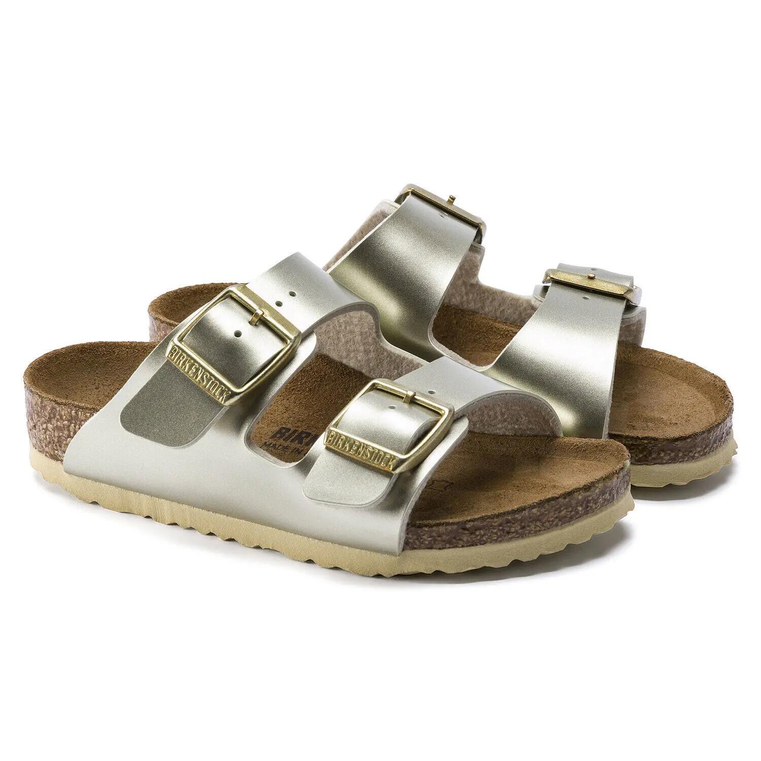 Dziecięce sandały Birkenstock Arizona Birko-Flor beżowe wąskie 1014841 2/6