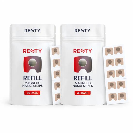 Recharges adhésives pour bandelettes nasales magnétiques 60 séances lot de 2