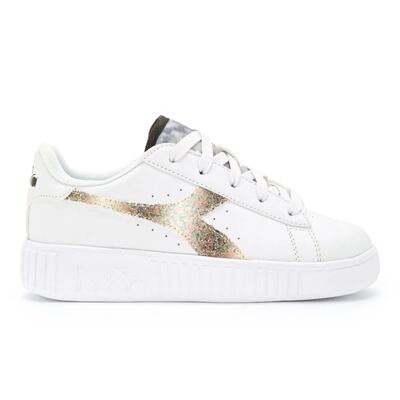 Diadora game step glow meisjes witte sneakers