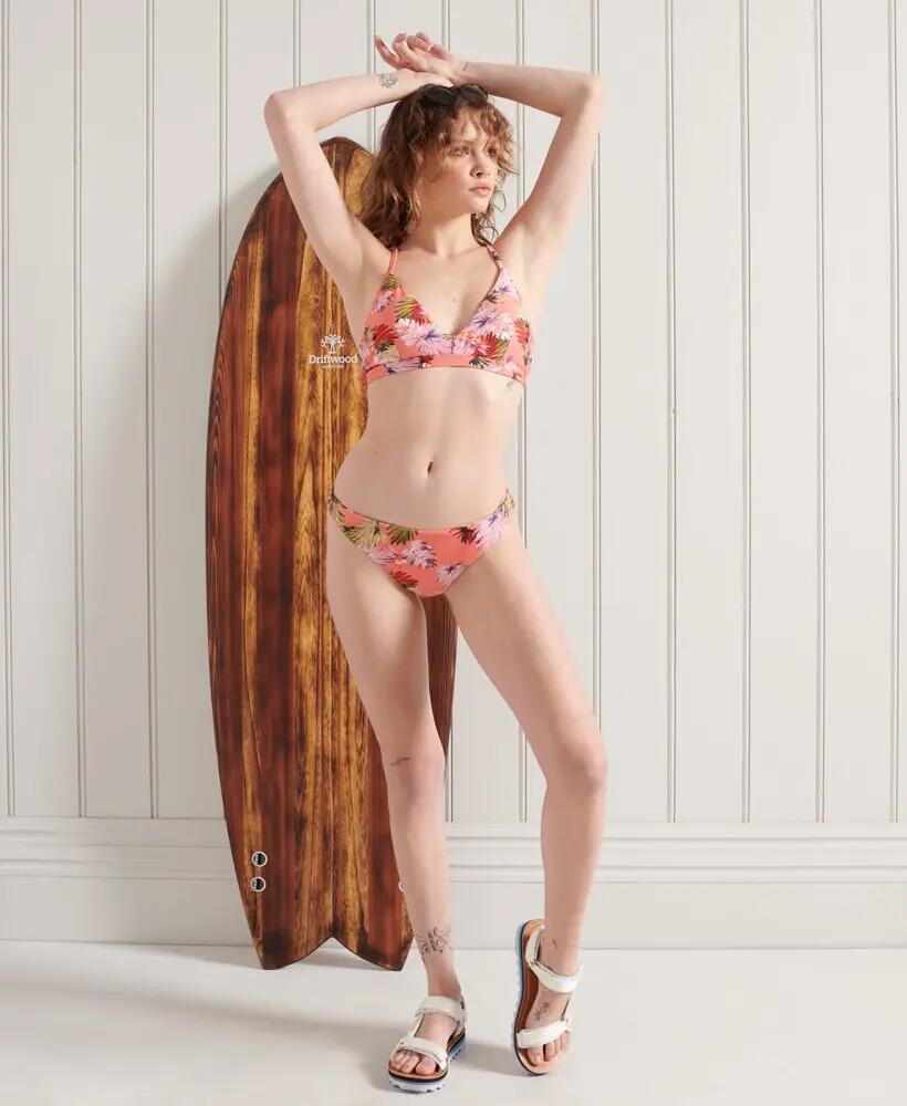 superdry Surf Bikini Brief - klassieke bikinibroek met print – Brush Palm 2/4