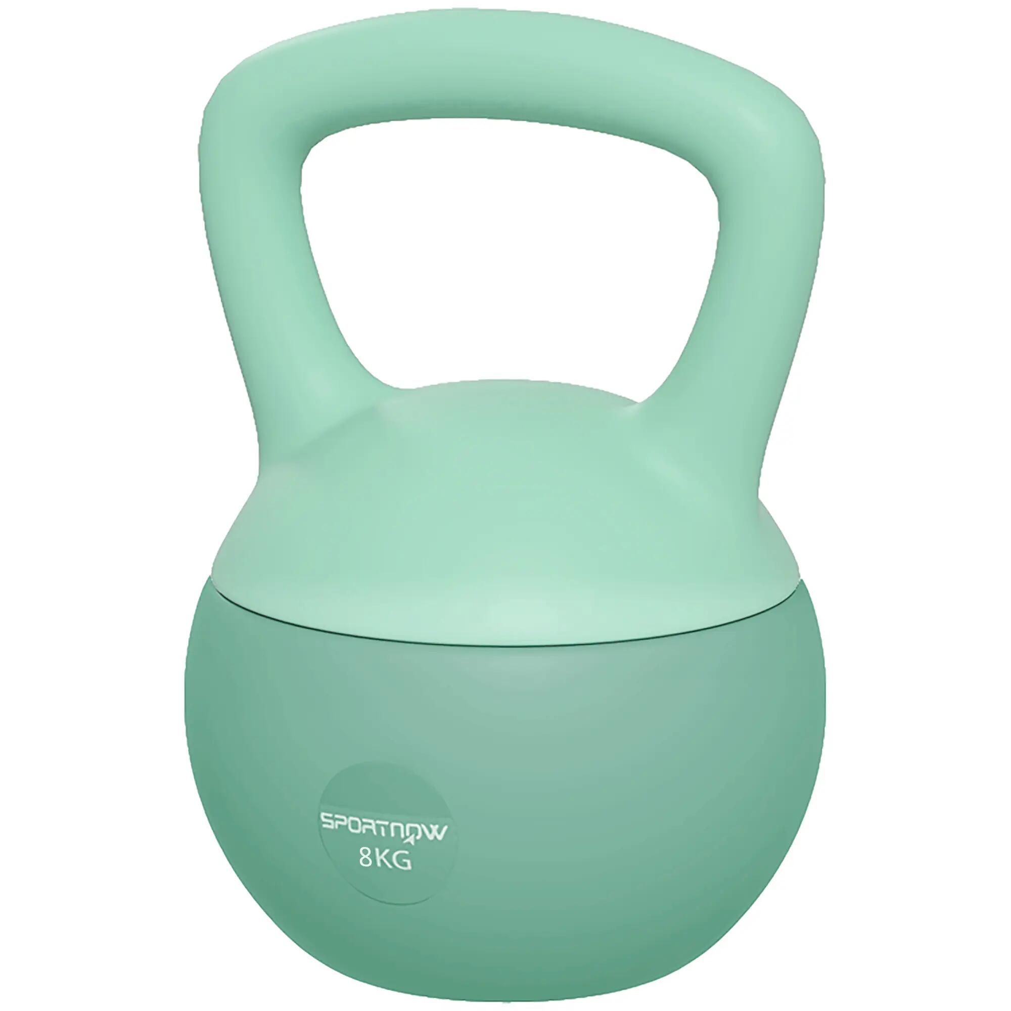 Kettlebell de 8 kg rempli de sable métallique avec poignée antidérapante pour l' 2/9