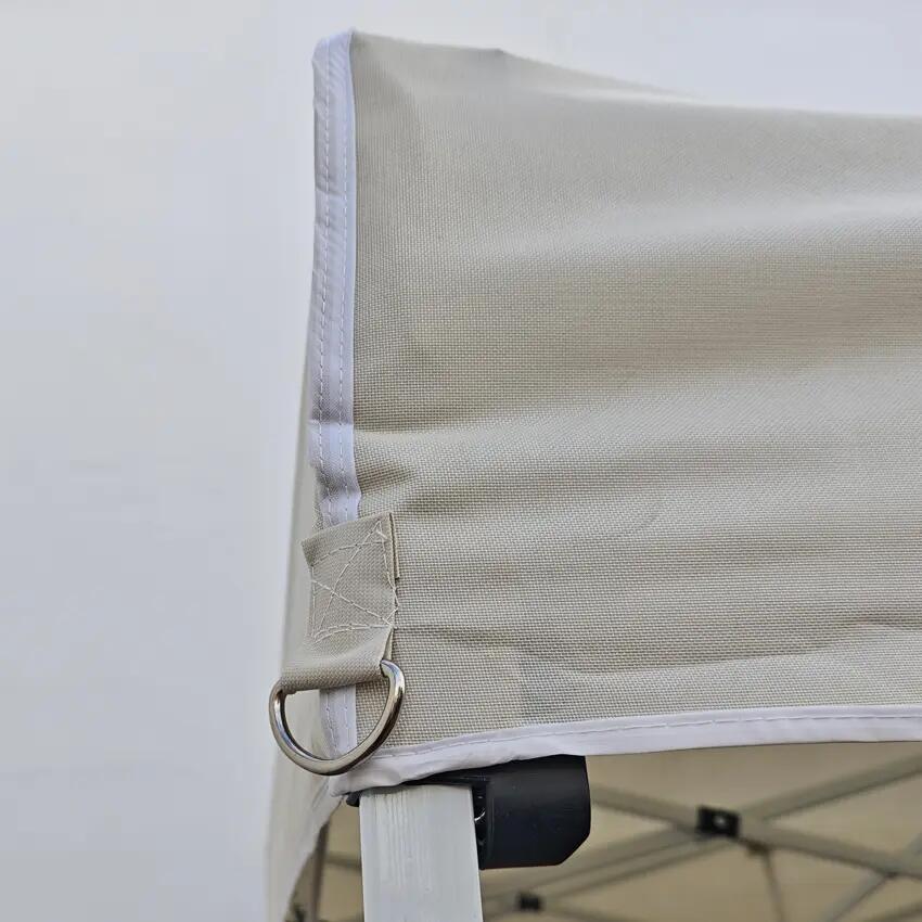 Carpa plegable 2x2m Blanca Nylon para playa, camping o jardín y Eventos. 6/7