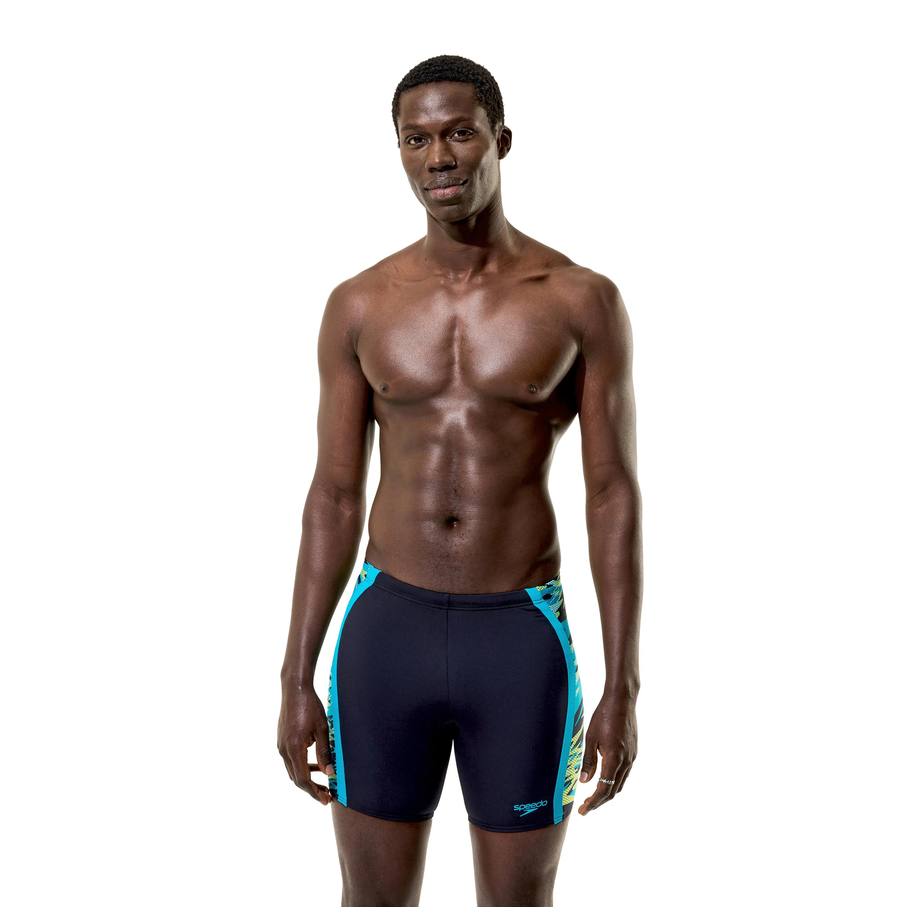 Speedo Zwemjammer Hyperboom Splice Mid Antraciet/HyperTeal 3/7