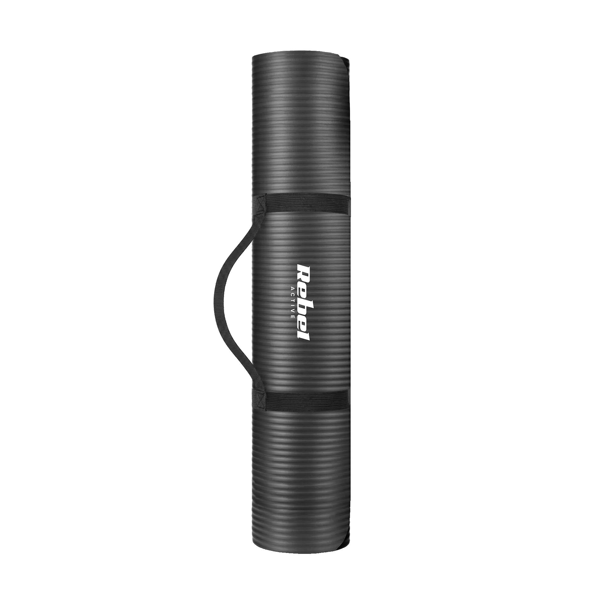 Mata gimnastyczna do ćwiczeń joga pilates fitness 190x115cm NBR 2cm Rebel 3/7