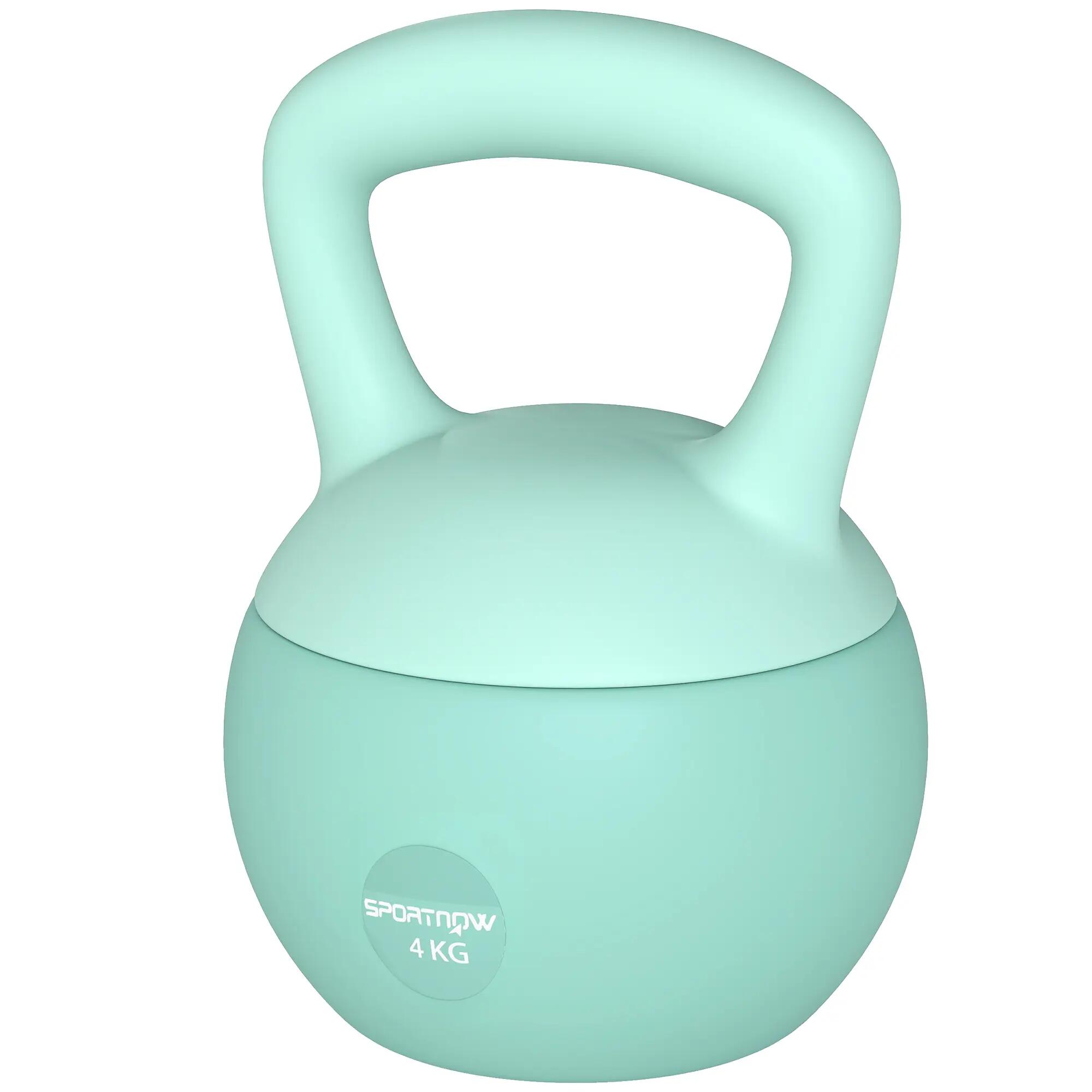 Kettlebell de 4 kg rempli de sable métallique avec poignée antidérapante pour l' 2/9