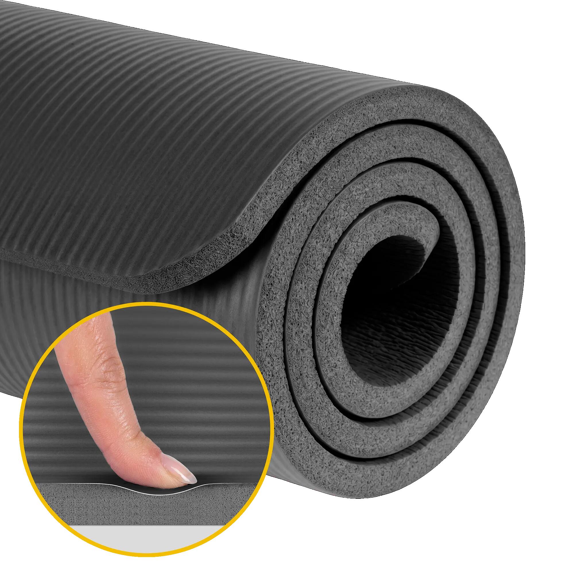 Mata gimnastyczna do ćwiczeń joga pilates fitness 190x115cm NBR 2cm Rebel 5/7