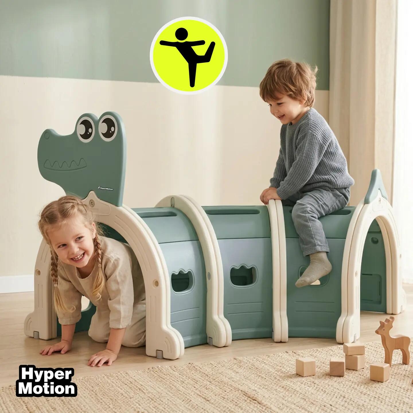 Tunel do zabawy dla dzieci, 3 segmenty, 150 cm, z tworzywa HDPE do domu i ogrodu 9/15