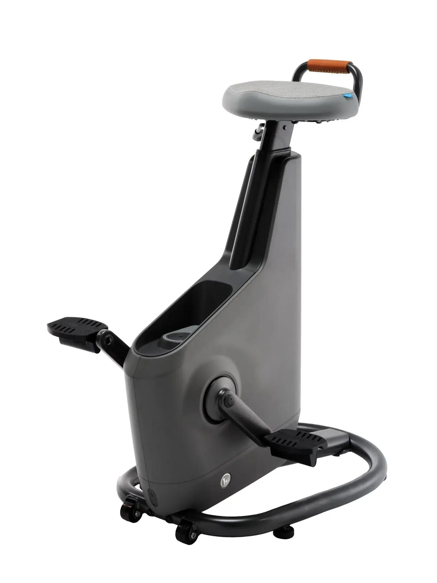 LifeSpan Scrivania Ampera Bike grigio siderale con scrivania in vetro 2/4