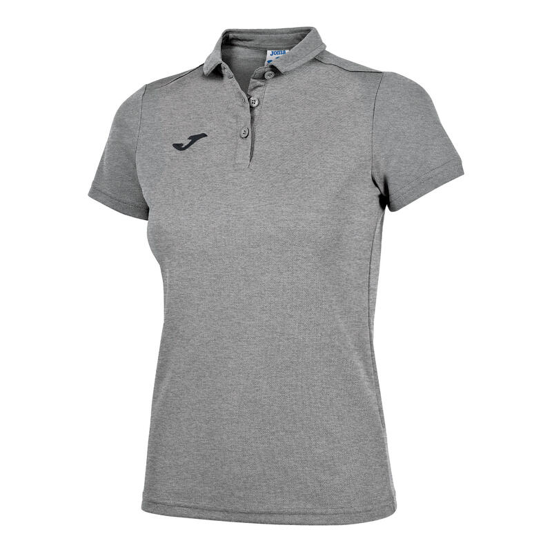 Polo manches courtes Femme Joma Hobby gris melange