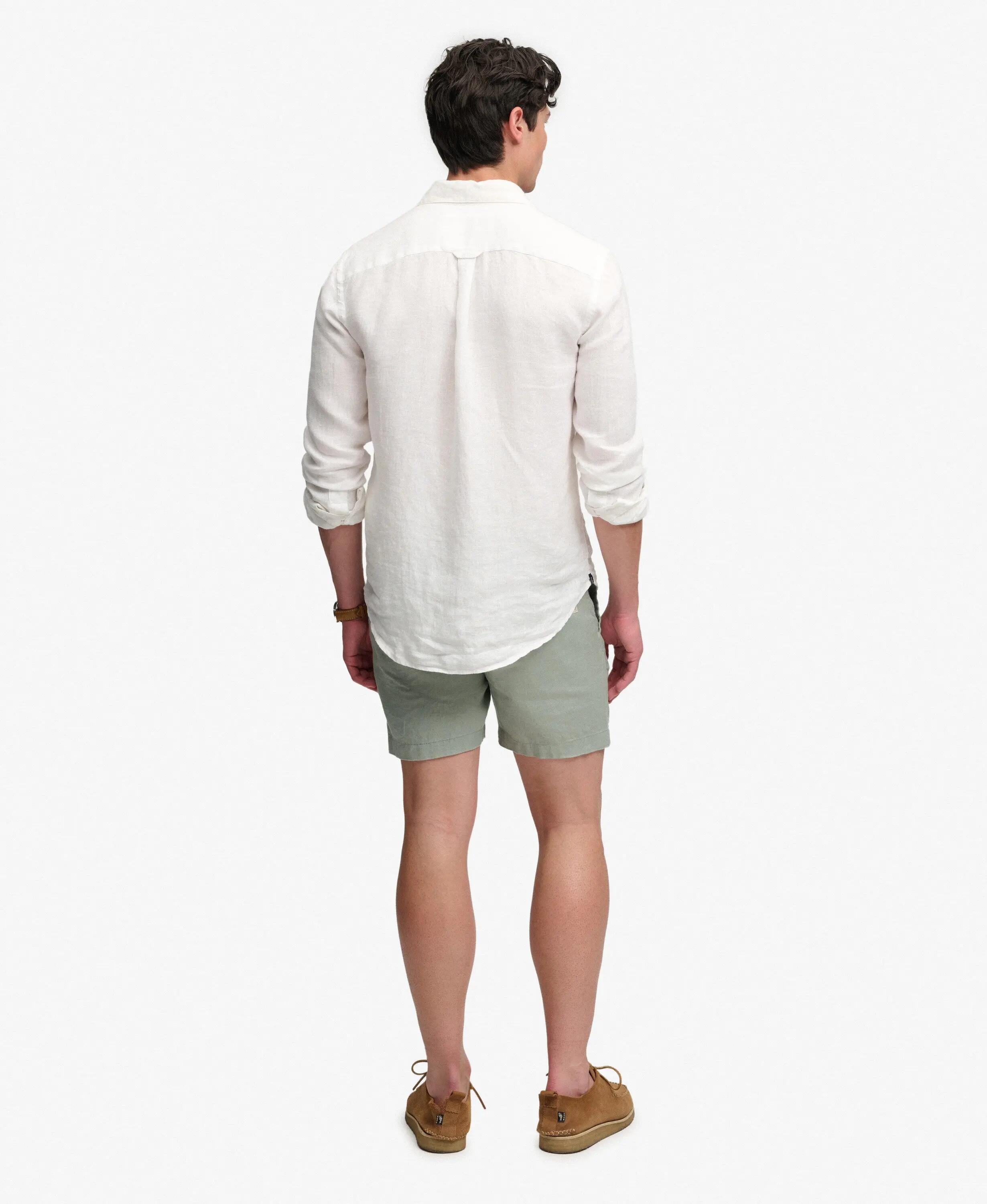 superdry Short en lin The Merchant Store – Bay Green 6/6