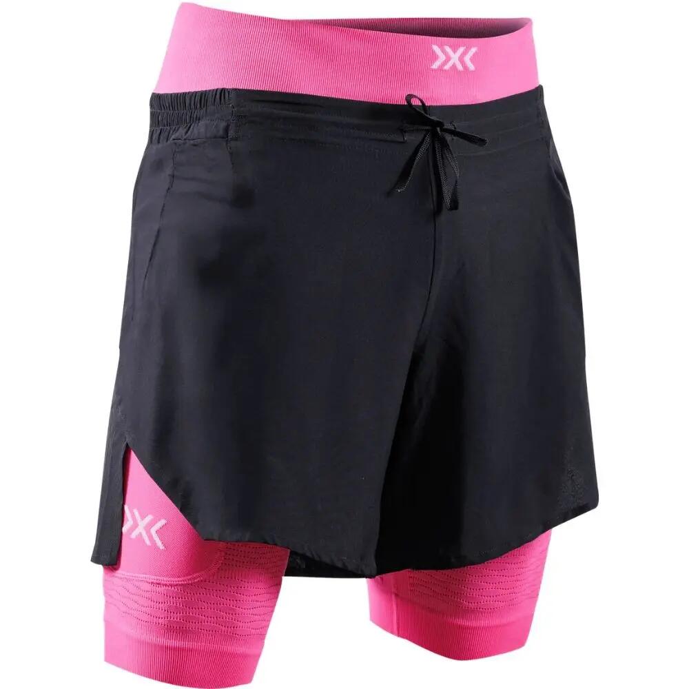 Spodenki męskie X-Bionic EFFEKTOR 2IN1 SHORTS X BLACK/NEO PINK