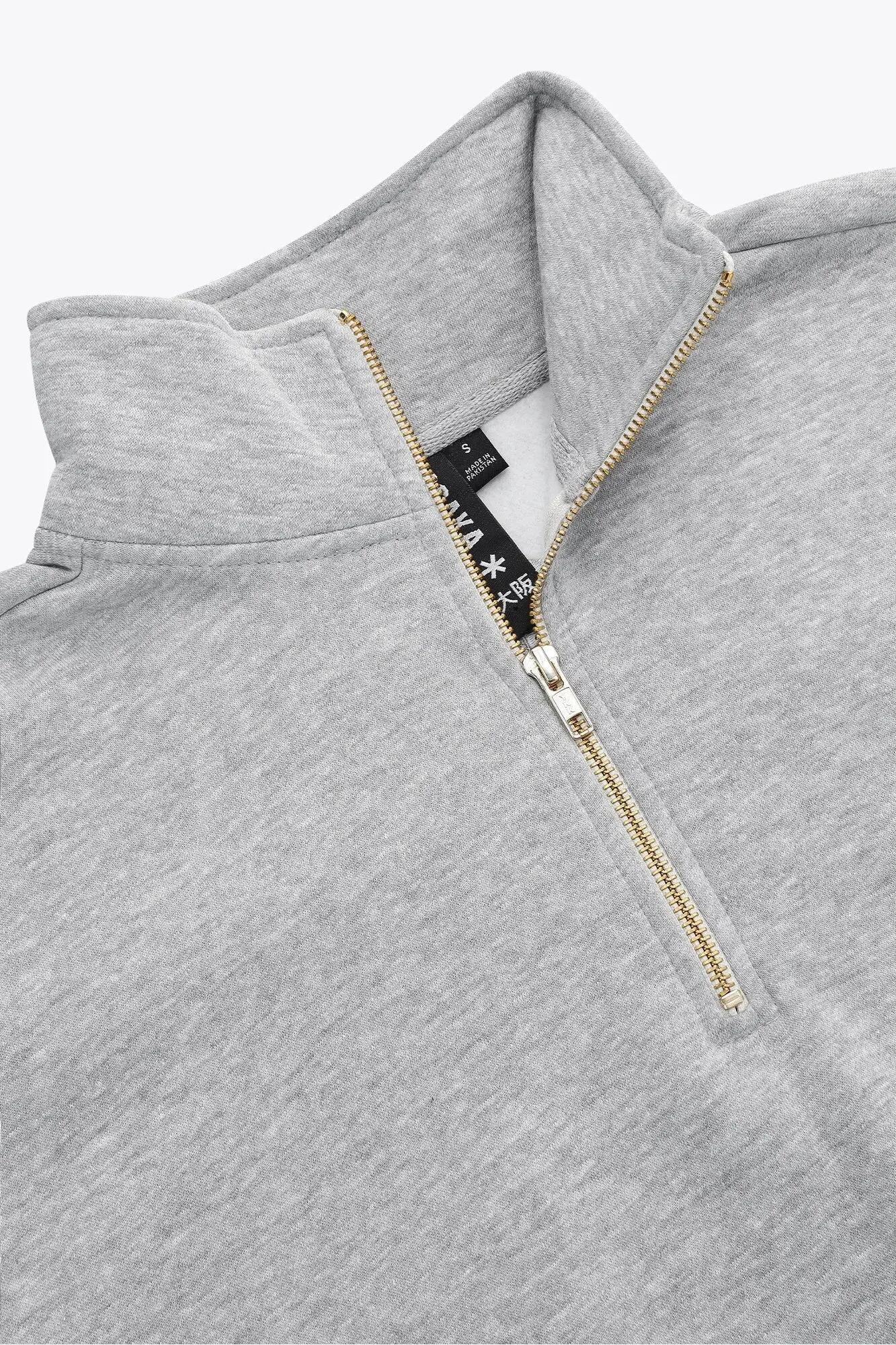 Osaka Men Half Zip Sweater Grijs 4/6