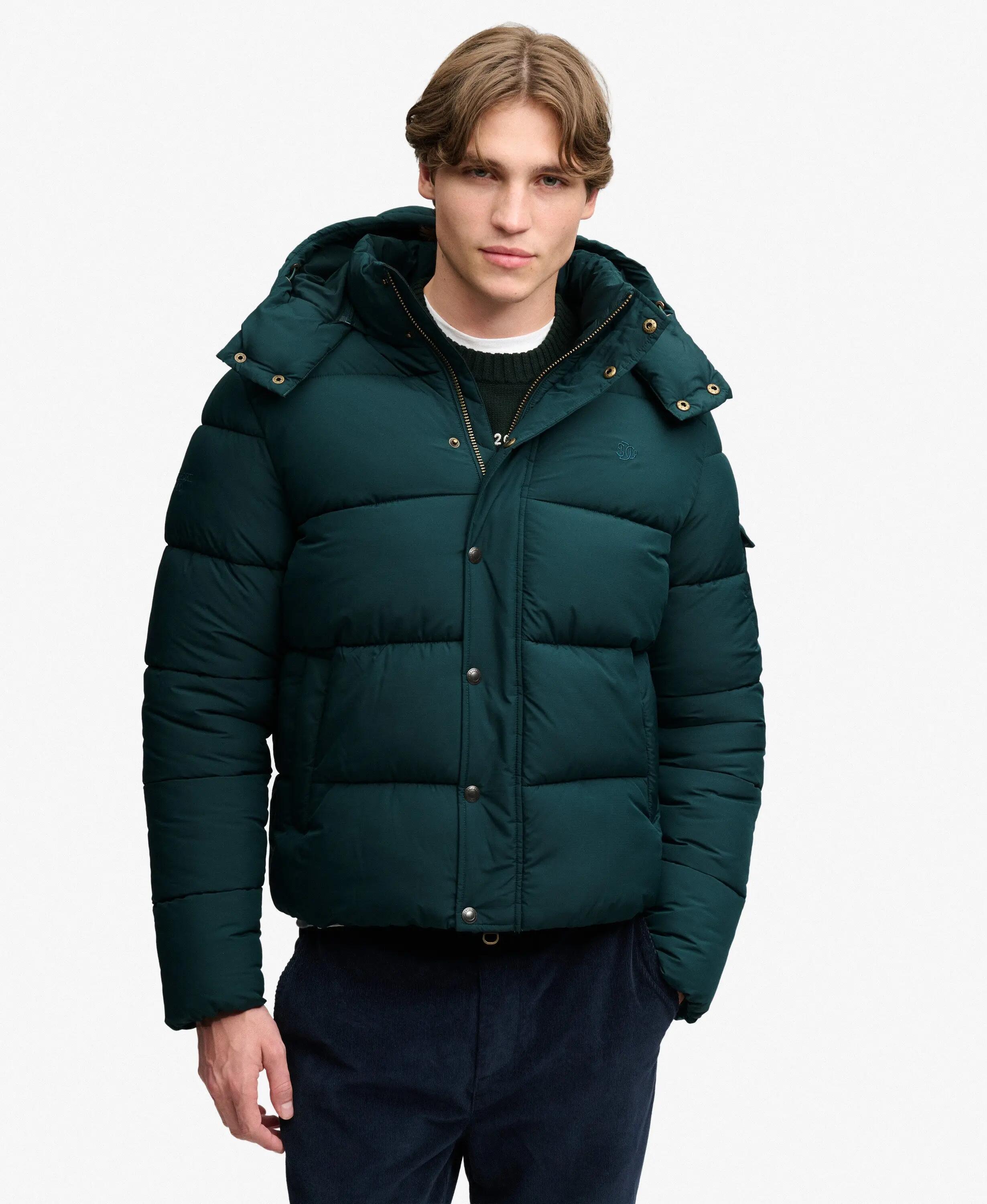 superdry Veste Premium Ripstop Puffer imperméable – Dark Pine Green 5/7