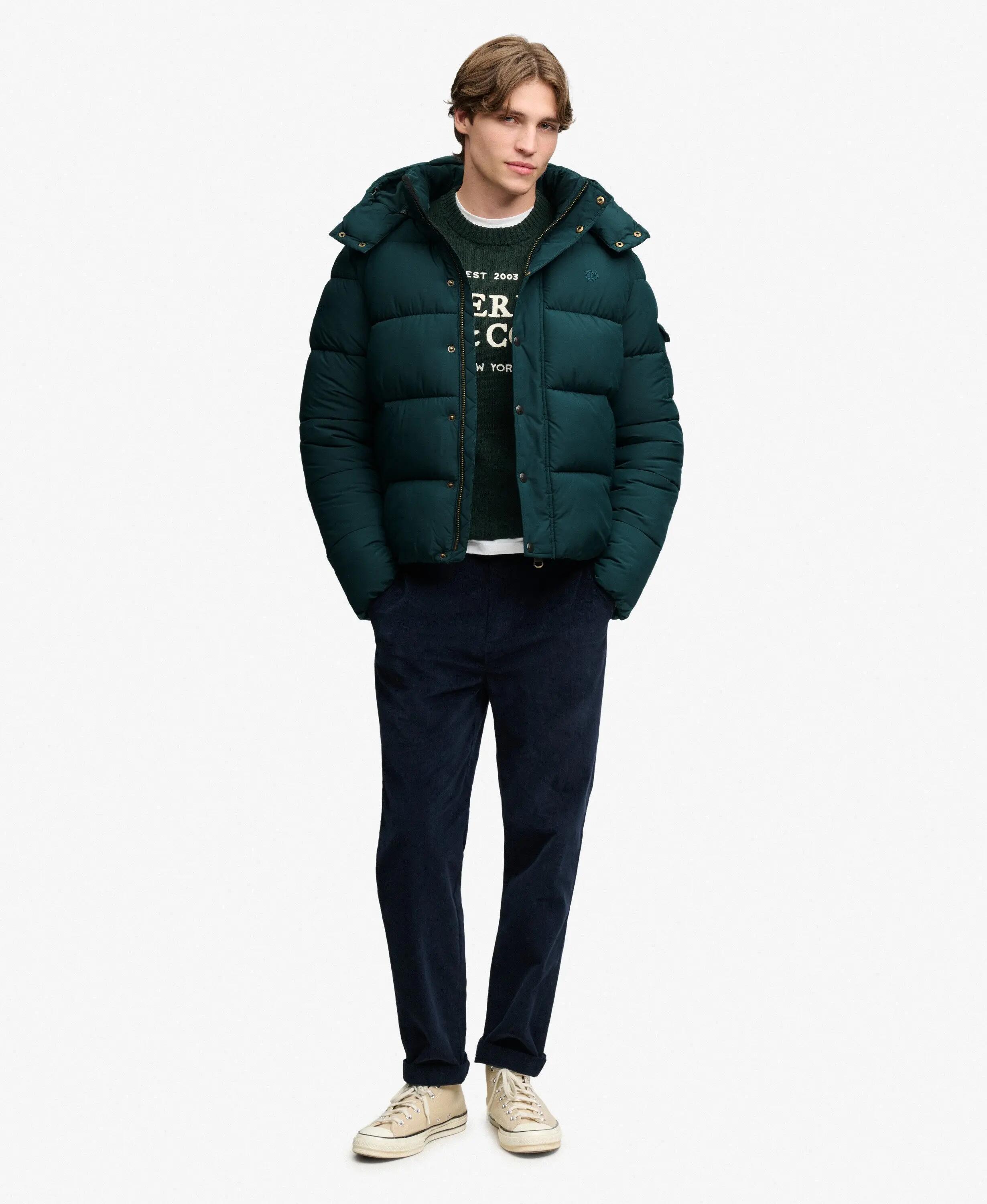 superdry Veste Premium Ripstop Puffer imperméable – Dark Pine Green 4/7