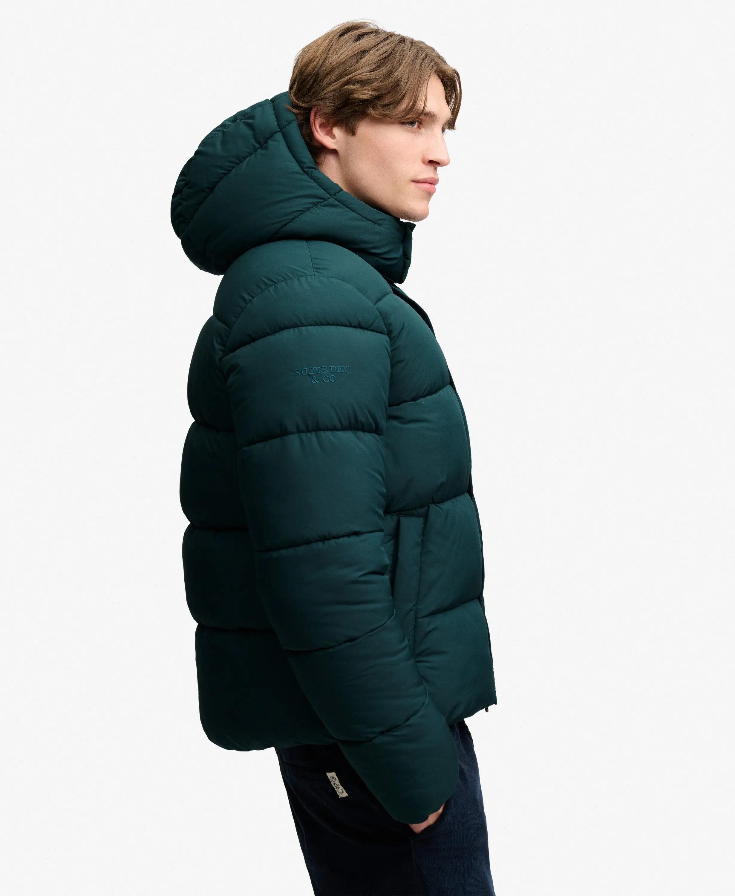 superdry Veste Premium Ripstop Puffer imperméable – Dark Pine Green 3/7