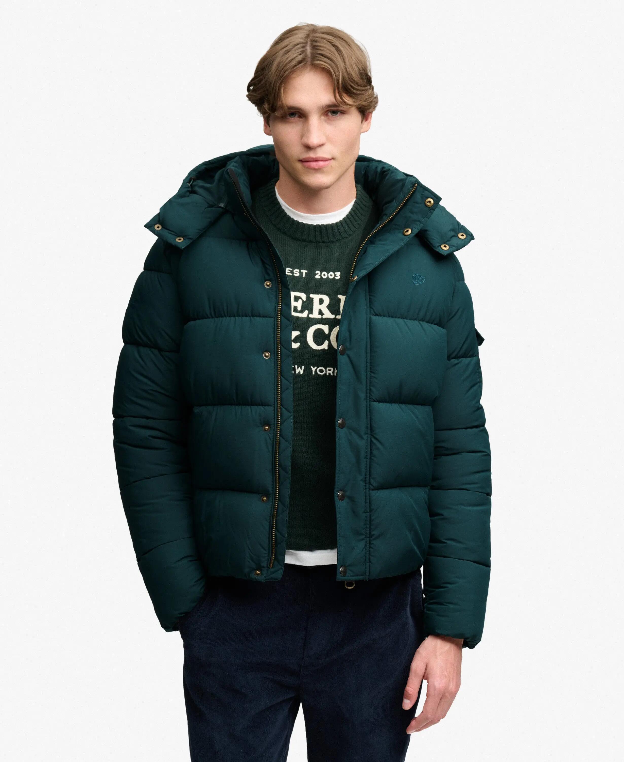 superdry Veste Premium Ripstop Puffer imperméable – Dark Pine Green 2/7