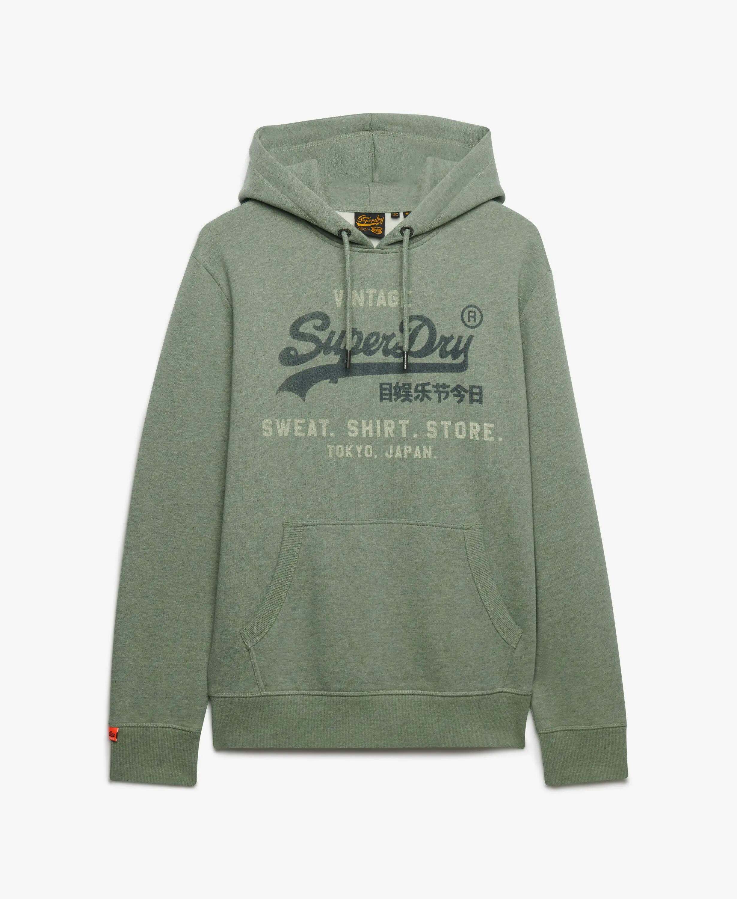 superdry Felpa con cappuccio Vintage Logo Heritage taglio Relaxed – Thyme Green 6/6