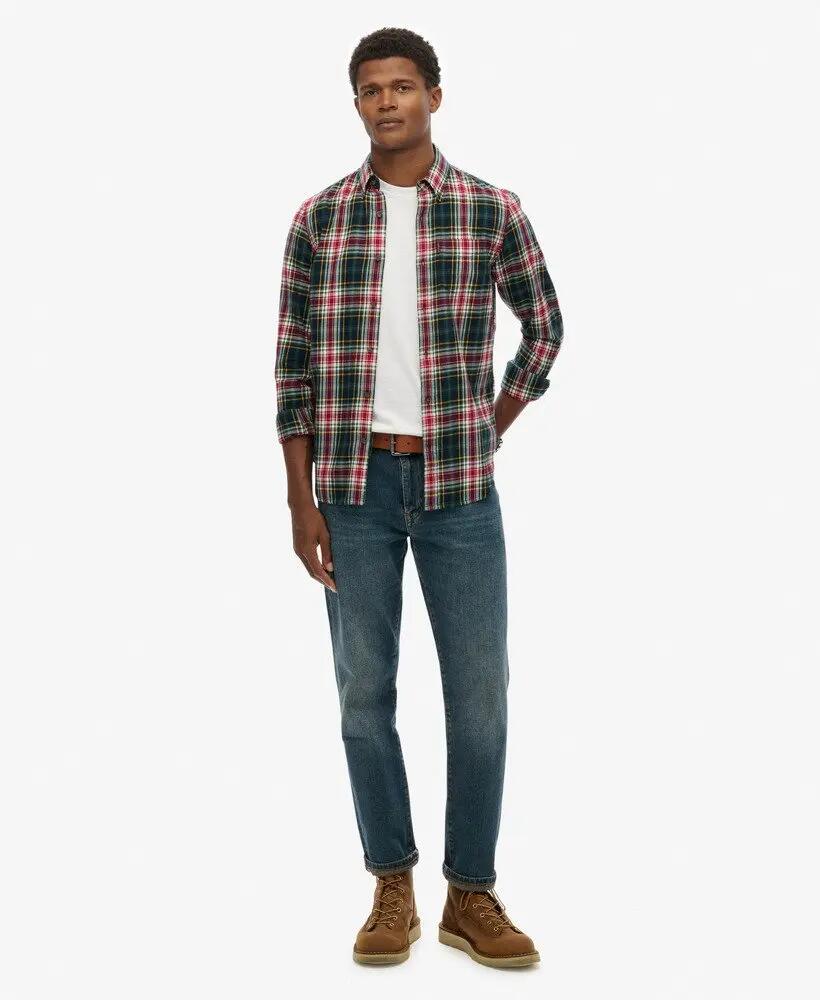 superdry Camicia Vintage Check in cotone – Grace Check Green 3/6