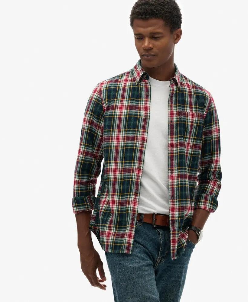 superdry Camicia Vintage Check in cotone – Grace Check Green 2/6