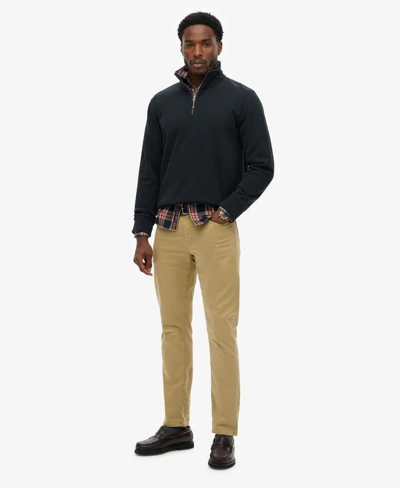 superdry Sweatshirt Half Zip com logo bordado em algodão e poliéster reciclado 3/5