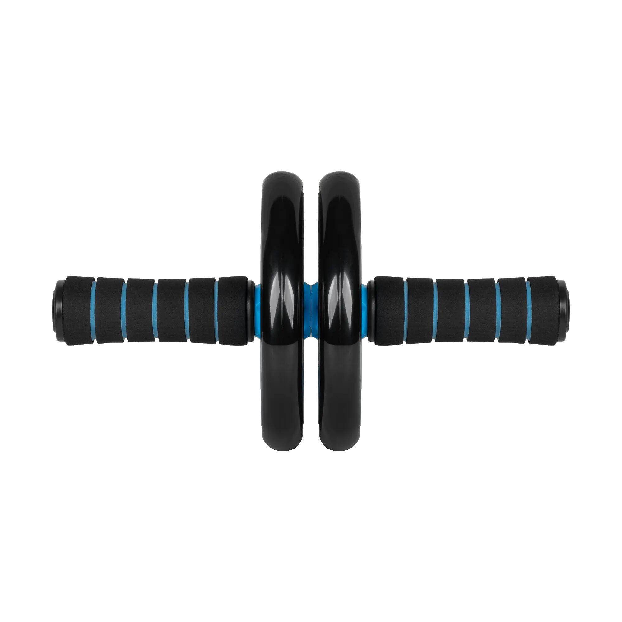 Koło roller do ćwiczeń mięśni brzucha AB Wheel kółko podwójne z matą Rebel 4/7